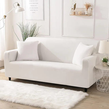 Husa elastica universala cu 2 fete de perna, alb, 90 x140 cm - BUZ.RO