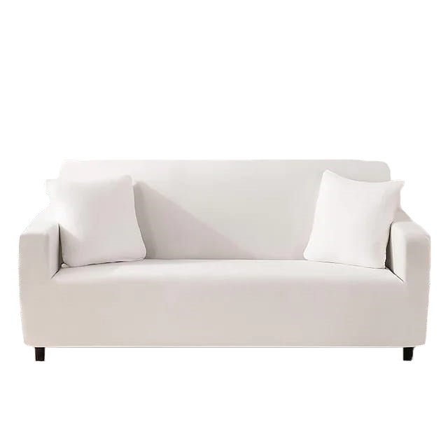 Husa elastica universala cu 2 fete de perna, alb, 90 x140 cm - BUZ.RO