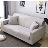 Husa elastica universala pentru canapea pat cu 2 fete de perna, gri, 230 x 190 cm