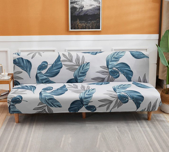 Husa elastica universala pentru canapea pat cu 2 fete de perna, gri, 230 x 190 cm