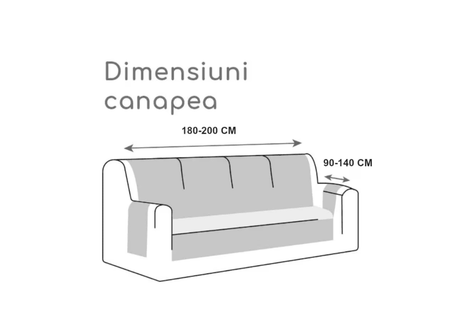 Husa elastica universala pentru canapea si pat, bleumarin cu flori, 230x140 cm - BUZ.RO