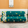Husa elastica universala pentru canapea si pat,verde cu flori galbene, 90 x 140 cm - BUZ.RO