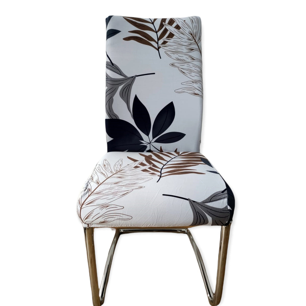 Husa scaun elastica, universala, poliester, albastru cu imprimeu, 50 x 70cm, buz
