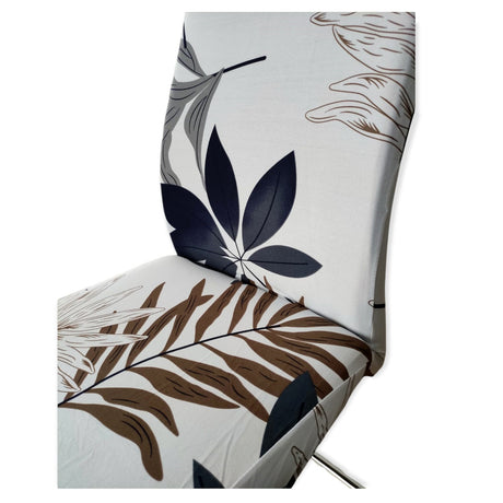 Husa scaun elastica, universala, poliester, albastru cu imprimeu, 50 x 70cm, buz