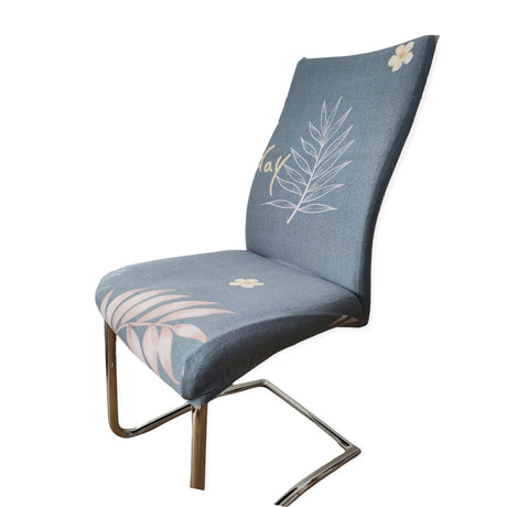 Husa scaun elastica, universala, poliester, bleu, 50 x 70cm, buz