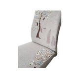 Husa scaun elastica, universala, poliester, roz cu imprimeu, 50 x 70cm, buz