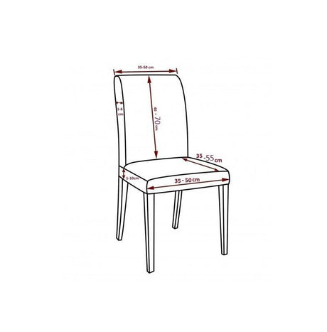 Husa scaun, husa elastica, universala, poliester, crem cu imprimeu floral, 50x70cm - BUZ.RO