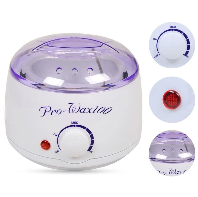 Incalzitor ceara, parafina Pro Wax 100, 400 ml, temperatura maxima 65 grade celsius, ceara epilare, aparat topit ceara, decantor ceara