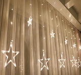 Instalatie craciun, perdea luminoasa ploaie de stele, pentru interior sau exterior, 3 metri, interconectabila, lumini LED, alb rece - BUZ.RO