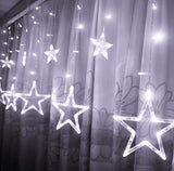 Instalatie craciun, perdea luminoasa ploaie de stele, pentru interior sau exterior, 3 metri, interconectabila, lumini LED, alb rece