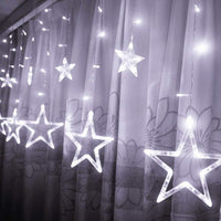 Instalatie craciun, perdea luminoasa ploaie de stele, pentru interior sau exterior, 3 metri, interconectabila, lumini LED, alb rece