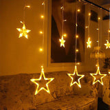 Instalatie craciun perdea luminoasa ploaie de stele