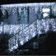 Instalatie franjuri exterior, 8 Metri luminosi 252 leduri, 8 jocuri de lumini, alb rece - BUZ.RO