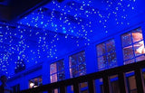 Instalatie franjuri pentru exterior, 8 metri luminosi, 252 leduri, albastre - BUZ.RO