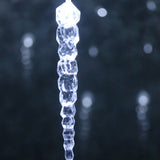 Instalatie luminoasa, Craciun, perdea de lumini, sloi de gheata, turturi, interconectabila, 3 metri, 250V, alb rece cu albastru