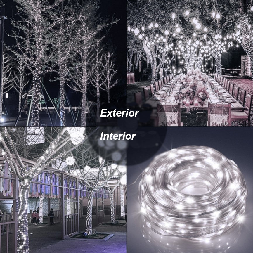 Instalatie pentru craciun, luminoasa, 20 metri, 200 Leduri, pentru interior, alb rece