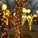 Instalatie pentru craciun, luminoasa, 20 metri, 200 leduri, pentru interior sau exterior, alb cald - BUZ.RO