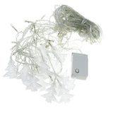 Instalatie pentru Craciun, perdea luminoasa, cu braduti, 3.5 metri, lumini LED, pentru interior, alb cald, buz