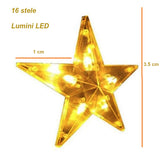 Instalatie pentru Craciun, perdea luminoasa, ploaie de stele, 3.5 metri, pentru interior, lumini LED, alb cald