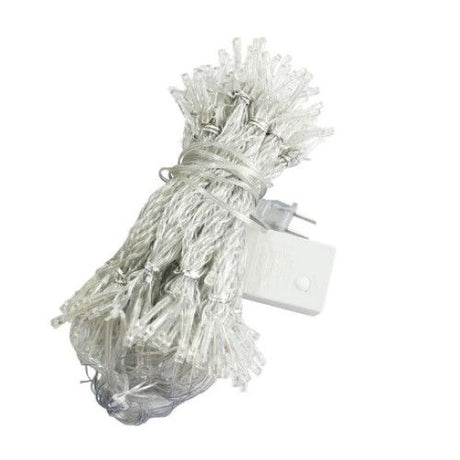 Instalatie pentru Craciun tip Perdea, 8x1 m,340 LED , Alba, Interconectabila - BUZ.RO
