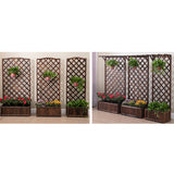 Jardiniera, spalier, jardiniera flori, de gradina, terasa, din lemn, maro inchis, 180 cm