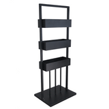 Jardiniera exterior, metal, suport vertical ghiveci flori, 72x55x183 cm - BUZ.RO