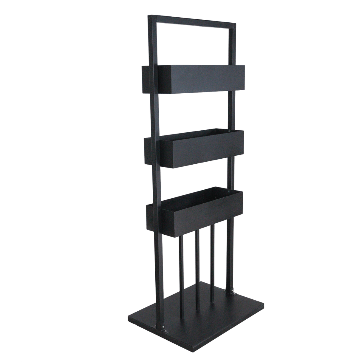 Jardiniera exterior, metal, suport vertical ghiveci flori, 72x55x183 cm - BUZ.RO