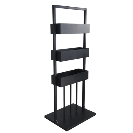 Jardiniera exterior, metal, suport vertical ghiveci flori, 72x55x183 cm - BUZ.RO