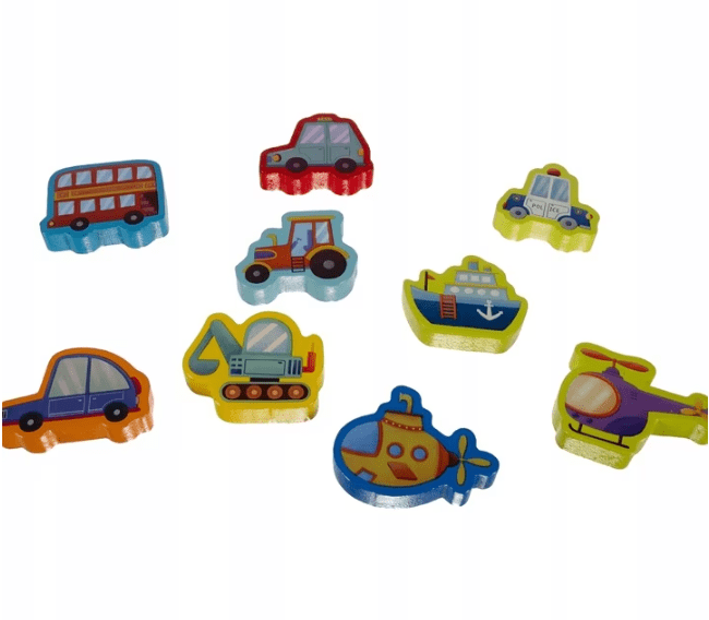 Joc educativ din lemn 6 in 1 logaritmic Montessori cu litere, cifre, forme geometrice si undita - BUZ.RO