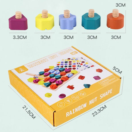Joc educativ, joc educativ, Montessori, forme geometrice, potrivire, sortare, sudoku, multicolor - BUZ.RO
