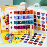 Joc educativ, joc educativ, Montessori, forme geometrice, potrivire, sortare, sudoku, multicolor