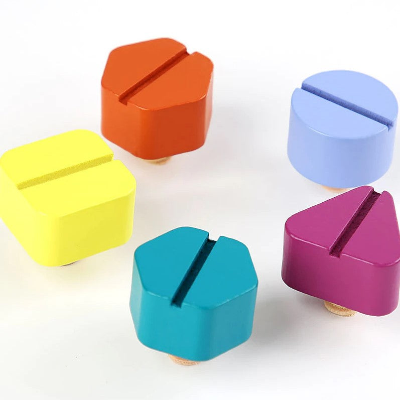 Joc educativ, joc educativ, Montessori, forme geometrice, potrivire, sortare, sudoku, multicolor