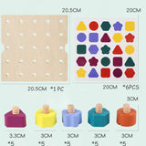 Joc educativ, joc educativ, Montessori, forme geometrice, potrivire, sortare, sudoku, multicolor