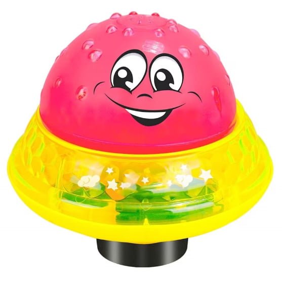 Jucarie de baie copii, tip stropitoare, lumini si sunete, rosie - BUZ.RO