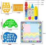 Jucarie educativa si interactiv, covorasul magic, picteaza, deseneaza si coloreaza cu apa, 22 piese, 100 x 100cm
