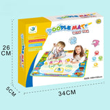 Jucarie educativa si interactiv, covorasul magic, picteaza, deseneaza si coloreaza cu apa, 22 piese, 100 x 100cm
