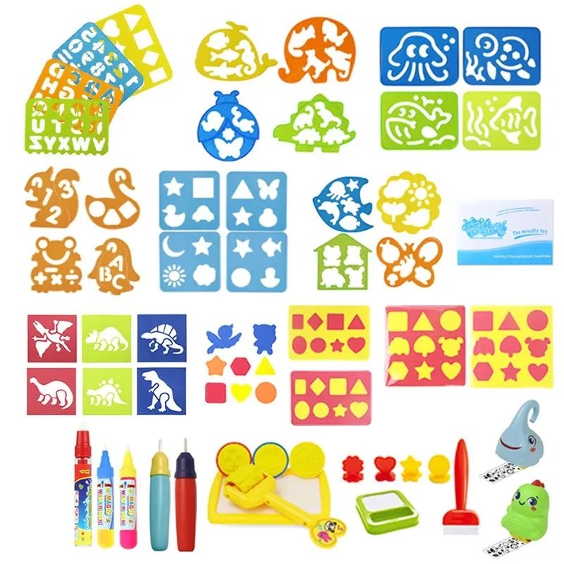 Jucarie educativa si interactiv, covorasul magic, picteaza, deseneaza si coloreaza cu apa, 22 piese, 100 x 100cm