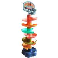 Jucarie interactiva circuit cu bile si cos de basket, 7 nivele, multicolor