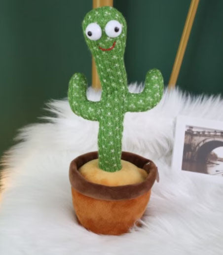 Jucarie interactiva, de plus, cactus dansator, pe baterii, cu repetare vocala