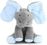 Jucarie interactiva elefant, peek a boo, canta si vorbeste, limba engleza, roz - BUZ.RO