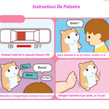 Jucarie interactiva, hamster vorbitor, bebelusi, copii, din plus, educativa, inregistreaza si reda vocea, imitator, gri - BUZ.RO