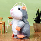 Jucarie interactiva, hamster vorbitor, bebelusi, copii, din plus, educativa, inregistreaza si reda vocea, imitator, gri - BUZ.RO