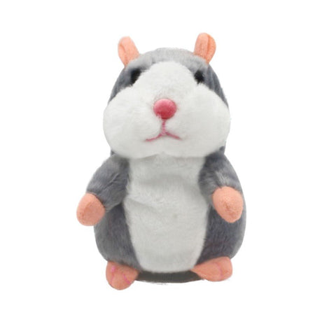 Jucarie interactiva, hamster vorbitor, bebelusi, copii, din plus, educativa, inregistreaza si reda vocea, imitator, gri - BUZ.RO