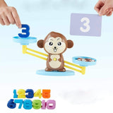 Jucarie interactiva, jocuri educative, forma maimuta, cu balanta, 65 piese, colorate - BUZ.RO