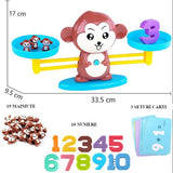 Jucarie interactiva, jocuri educative, forma maimuta, cu balanta, 65 piese, colorate - BUZ.RO