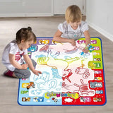 Jucarie interactiva, jucarie educativa, covoras magic, picteaza, deseneaza si coloreaza, cu apa, 78x78 cm - BUZ.RO