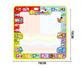 Jucarie interactiva, jucarie educativa, covoras magic, picteaza, deseneaza si coloreaza, cu apa, 78x78 cm - BUZ.RO
