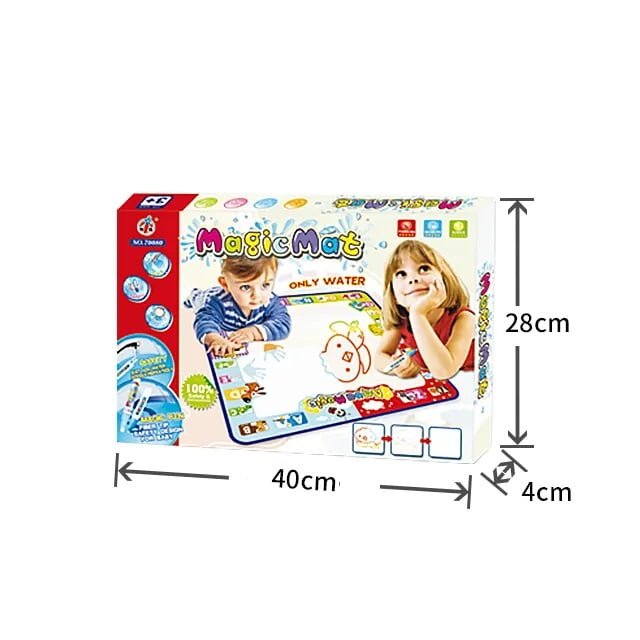 Jucarie interactiva, jucarie educativa, covoras magic, picteaza, deseneaza si coloreaza, cu apa, 78x78 cm - BUZ.RO