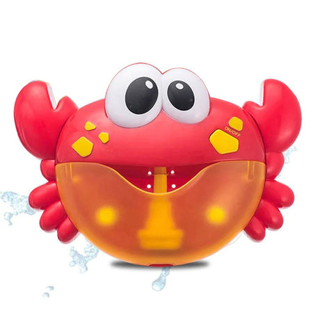 Jucarie muzicala de baie, jucarie interactiva, baloane de sapun, ventuze , crab, rosu, 18+luni