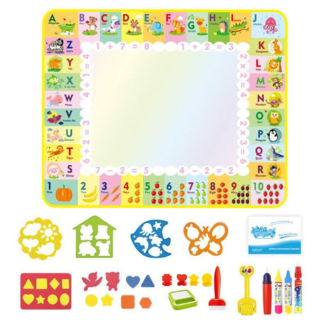 Jucarie interactiva si educativa, covorasul magic, picteaza, deseneaza si coloreaza cu apa, 120 x 89 cm - BUZ.RO